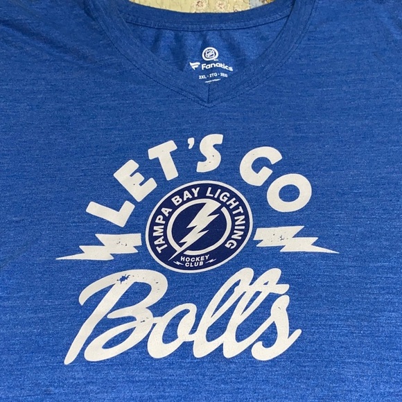 Fanatics Tops - Women's 2X Fanatics Royal Blue Tampa Bay Lightning Tee.
